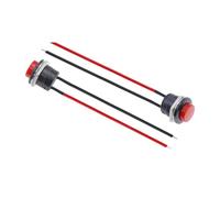 ElectronicSwitch 6PC Momentary Push Button Switch With Cable 16mm 6A/125VAC 3A/250VAC Round Switches R13-507 Red