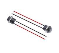 ElectronicSwitch 6PC Momentary Push Button Switch With Cable 16mm 6A/125VAC 3A/250VAC Round Switches R13-507 black