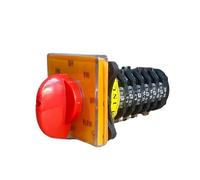 ElectronicSwitch 7 Position Rotary Cam Switch Multi-step 6 Poles 20A Metal Shell T-16EXF64D-6BF Selector Changeover Red Handle Control Circuit(Only Switch)
