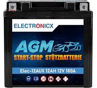 Electronicx Batterie auxiliaire AGM 12V 12Ah Premium 12 ah de secours A2115410001 compatible avec BMW 61217586977 Remplacement pour A000982700 A2115410001 61219394648 secondaire longue durée pour