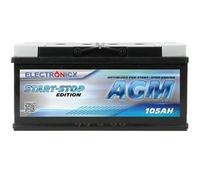 Electronicx Batterie Voiture AGM 105Ah 12V - Batterie de Démarrage 950A EN, Batterie AGM 105 Ah, sans entretien, scellée, résistante aux vibrations- idéale pour voitures, SUV et véhicules utilitaires