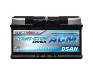 Electronicx Batterie Voiture AGM 95Ah 12V - 950A EN, 95 ah Batterie de Démarrage Start-Stop, Scellée, Résistante aux Vibrations, Batterie Haute Performance pour Véhicules, Fiable et Robuste