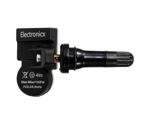 Electronicx Capteur TPMS compatible avec Mitsubishi Outlander 2018-2021 préprogrammé 433MHz TPMS capteur de pression des pneus valve métallique noire capteur unique pour jantes en alliage et en acier