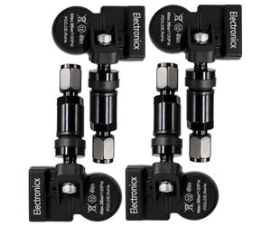 Electronicx Lot de 4 capteurs de pression des pneus RDKS compatibles avec Chevrolet Silverado 3500 DRW 2020-2023 - 433 MHz préprogrammés, valve métallique argentée, système de contrôle de la pression