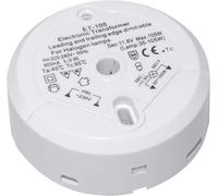 transformateur halogène Transmedia LT5-3L, 230 / 12V / 35-105W, protection contre les surcharges, fusible de température, pas baissable, ø 85 x 22 mm