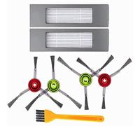 Electropan Ecovacs Deebot Accessoires de rechange pour aspirateur robot Ecovacs DEEBOT OZMO T8 AIVI/ T8/ N8 Plus/N8 Pro/N8 Pro Plus Deebot N8 (2 brosses latérales + 2 filtres)