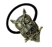 Electroplate Owl Skull Hairband for Women Halloween Punk Hair Rope Elastic Headband Adult Ponytail Holder Accessories Fashionable Hair Elastic