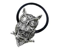 Electroplate Owl Skull Hairband for Women Halloween Punk Hair Rope Elastic Headband Adult Ponytail Holder Accessories Fashionable Hair Elastic