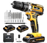 ElectroPrime© Perceuse Visseuse Sans Fil 21V | Visseuse Devisseuse avec 2x Batteries 2000mAh | 24 Accessoires | Perceuse Électrique 42Nm | 25+3 Réglages de Couple | 2 Vitesses