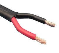 electrosmart 2 Câbles Electriques, Fils Électriques Double Conducteur en Cuivre Rouge/Noir Robuste pour Voiture, Bateau, 2 x 4,5 mm, Paroi Plate Toronnée, 12 V, 24 V, 42 A (5 m)