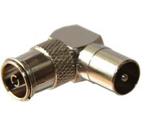 electrosmart Right Angle 90 Degree Right Angle TV Aerial Cable - Coaxial Male Plug to Female Coaxial Plug - Ideal for Plasma and LCD Flat Panel TV Wall Installations