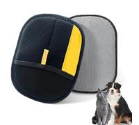 Electrostatic Pet Hair Removal Glove, Two-Way Removal Gloves Pet Hair, Reusable Cat Grooming Mitt, Multi-Pet Family Daily Cleaning Tool for Couch, Furniture, Carpet, Car Seat (2Pcs Yellow)