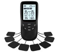 Électrostimulateur musculaire 3en1: TENS/EMS/Massage,Appareil Portable thérapie anti-douleur TENS,stimulation électrique des muscles EMS,8 électrodes,pour Douleur et Maux de Dos,Stimulation Musculaire