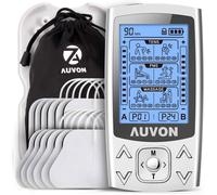 Electrostimulateur Musculaire - AUVON - 3 EN 1 - Double Canaux - 24 Programmes - 12 Électrodes