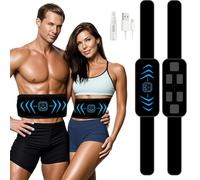 Electrostimulateur Musculaire,Ceinture Abdominale Electrostimulation, 8 Modes 19 Niveaux pour Stimulateur Musculaire Femme Homme Entraînement Abdominal Rechargeable