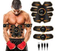 Electrostimulateur Musculaire, Ceinture Abdominale Electrostimulation,Rechargeable par USB, Ceinture Musculation Electrostimulation pour Abdos/Bras/Jambes/Fesses,Homme Femme