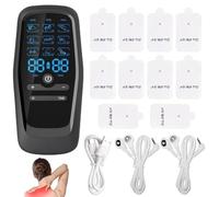 Electrostimulateur musculaire Electrostimulateurs Pour soulager les muscles tens Rechargeable Dual Channel TENS Unit for Pain Relief Avec 30 niveaux d'intensité et 9 modes with 10pcs Electrode Pad