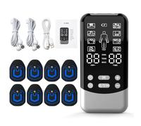 Electrostimulateur Musculaire TENS/EMS/Mass, 30 Intensités et 8 Modes | Stimulateur Musculaire, Appareil Electrostimulation Musculaire avec 8 Electrodes pour Soulagement et Massage Relaxan