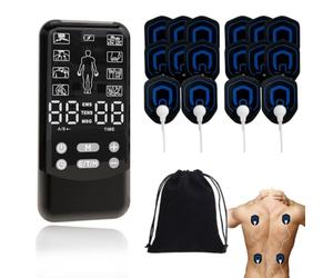 Electrostimulateur Tens,3-En-1 Stimulateur Musculaire,24 Programmes De Massage Et 16 Électrodes,Double Canal Electrostimulateur,Pour Soulager Les Douleurs Et Les Tensions Musculaires