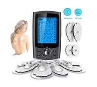 Électrostimulateur Tens Anti-Douleur et Électrostimulation Musculaire EMS - 2 Canaux 24 programmes de APPAREIL D'ELECTROSTIMULATION