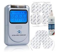 Electrostimulateur TENS axion + spray de contact + électrode spéciale nuque + 4 électrodes 5x5 cm | STIM-Pro Comfort | Anti-douleur par electrostimulation | Dispositif médical certifié