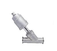 électrovanne 1/2 "3/4" 1 pouce 304 acier inoxydable pneumatique à installation rapide vanne à siège d'angle vanne à siège d'angle 16bar étanchéité PTFE(1/2",Double acting)