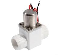 Électrovanne 1/2" Bistabil DC 4,5 V en plastique pour contrôle de l'eau G1/2" système de filtration d'irrigation de jardin 0,02-1,0 MPa Blanc (A)