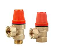 Électrovanne 1 soupape de sécurité en laiton, interrupteur de décharge de vidange 1/2 pouce DN15 for chauffe-eau solaire, fil intérieur extérieur 1/2" Vanne(MALE FEMALE_5BAR)