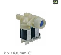 Électrovanne 2-fach 180° 14,0mm Waschmaschine 480111100199 Whirlpool Bauknecht