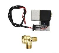 Électrovanne 2 voies normalement fermée pour air, gaz, liquide, eau | Port femelle G1/4" | Corps en aluminium 220 V 4 W avec Buna N Se(B)