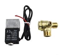 Électrovanne 2 voies normalement fermée pour air, gaz, liquide, eau | Port femelle G1/4" | Corps en aluminium 220 V 4 W avec Buna N Se(A)