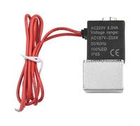 Electrovanne 2 voies normalement fermée pour compresseur d'air, bobine en acier au carbone DC 12 V 4 W, port femelle G1/4", pour flux unidirectionnel, conduction du fluide 0,23 CV, (sans lumière)