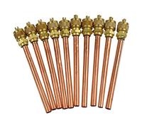 Électrovanne, 20pcs climatisation réfrigération Canal vanne de remplissage de tuyauterie en cuivre Pièces clapet anti-retour de réfrigération Accessoires Construction solide