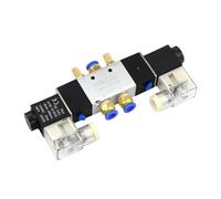 Électrovanne 220 V pneumatique 4V220-08 Air 5 voies 2 positions 1/4" bobine alliage interne DC 12 24 AC110(W 12mm Fittings)
