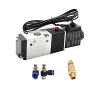 Électrovanne 3V110-06 1/8 ", vanne de contrôle d'air pneumatique à 3/2 voies, vanne magnétique à gaz électrique, corps en aluminium DC12V 24V AC110V 220V(3V110-06 Wire-SL6-01,DC12)
