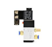 Électrovanne 3V110-06 12V 1/8 ", 1 pièce, contrôle de l'air pneumatique à 3 voies, corps en aluminium magnétique for gaz électrique(Wire w 10mm Fitting,AC220V)