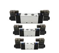 Électrovanne 4V120-06/4V220-08/4V320-10/4V420-15 - 2 positions - 5 ports - CC 12 V CC 24 V CA 110 V AC 220 V - Double bobine (4V320-10 PC6-03, AC220V)