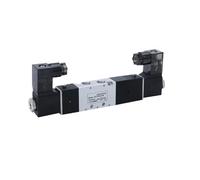 Électrovanne 4V130C-06 Double Tête Double Commande 5 Voies 3 Positions Maintien Hors Tension Vanne Directionnelle Pneumatique(With 8mm Fittings,AC220V)