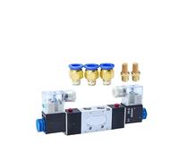 Électrovanne 4V220-08 à double tête, double commande, 5 voies, 2 positions, vanne directionnelle pneumatique de maintenance hors tension(12mm fittings,AC220V)