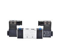 Électrovanne 4V220-08 Air 5 voies 2 positions 1/4 ", vanne de commande pneumatique à Double bobine DC12V 24V AC220V 110V avec raccords PC