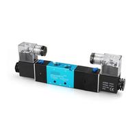 Électrovanne 4V230 5/3 voies pneumatique à double bobine, commande électrique pilotée, 3 positions, 5 ports(4V330C-10 AC110V,With 8mm)