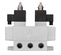 Électrovanne à 3 positions, 5 voies à double commande électrique, K35D2H - Vanne pneumatique d’air avec raccord G1/2 pouce, corps en alliage d’aluminium pour systèmes (DC12V)