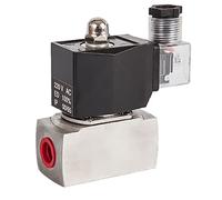 Électrovanne à acide antiseptique piston, vannes 2 voies en acier inoxydable normalement fermées for eau, liquide, huile, gaz, vapeur, 150 C 1 pièce(DC 12V,3/8 Inch)