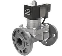 Électrovanne à bride résistante aux acides et aux alcalis avec corps renforcé.(DC24V DN15)