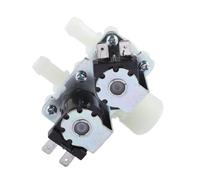 Électrovanne à double entrée d'eau, DN20 G3/4 1 en 2 DC 12V 24V AC 220V, fermeture normale for Machine laver(DC12V)