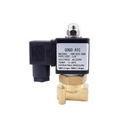 Électrovanne à eau 2 voies NO 2W025-08K/06K bobine en cuivre G1/8 1/4 110 V 220 CA 12 24 CC, vanne laiton normalement ouverte(AC220V,0.25 Inch)