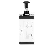 Électrovanne à levier manuel 4R31010 en alliage d'aluminium durable 2 positions 5 voies pour automatisation industrielle filetage PT38 pouces