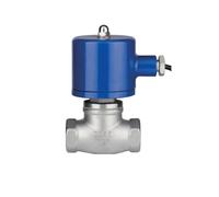Électrovanne à piston pilote en acier inoxydable DN15-DN65, électrovanne normalement fermée AC220V 110V for vapeur, liquide, eau(NPT-220V)