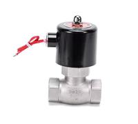 Électrovanne à vapeur en acier inoxydable de 2 pouces, électrovanne normalement fermée haute température AC220V DC24V(DC24V)