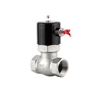 Électrovanne à vapeur haute température en acier inoxydable 1-1/2", normalement fermée, 2 voies, filetage femelle, 220 V, 24 V, 12 V(380VAC)